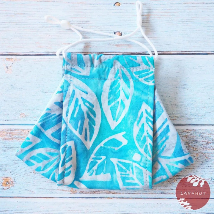 Antimicrobial SILVADUR™ + Origami 3D Face Mask • Blue Lagoon – Authentic Hawaiian Face Mask by Lavahut