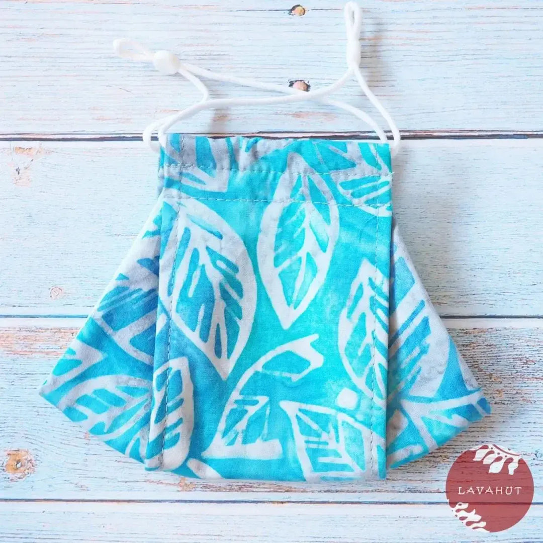 Antimicrobial Silvadur™ + Origami 3d Face Mask • Blue Lagoon - Made in Hawaii