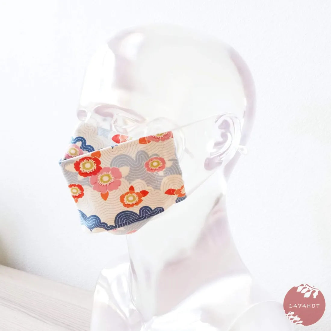 Antimicrobial Silvadur™ + Origami 3d Face Mask • Blue Lazy Days - Made In Hawaii