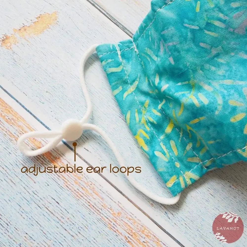 Antimicrobial Silvadur™ + Origami 3d Face Mask • Blue Tide Pool - Made in Hawaii