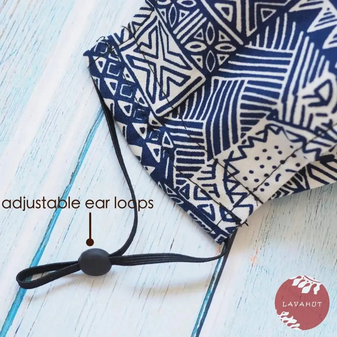 Antimicrobial Silvadur™ + Origami 3d Face Mask • Blue Waikaloa - Made in Hawaii