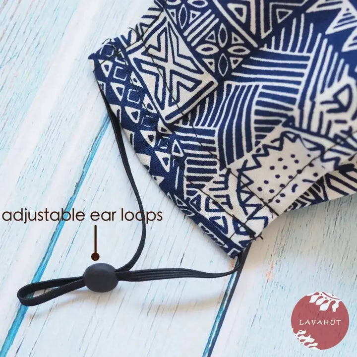 Antimicrobial Silvadur™ + Origami 3d Face Mask • Blue Waikaloa - Made in Hawaii