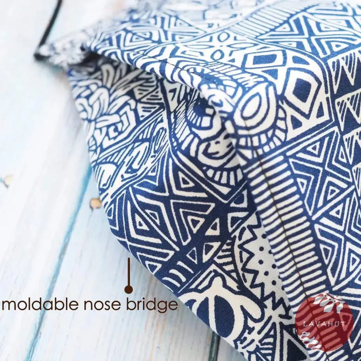 Antimicrobial Silvadur™ + Origami 3d Face Mask • Blue Waikaloa - Made in Hawaii