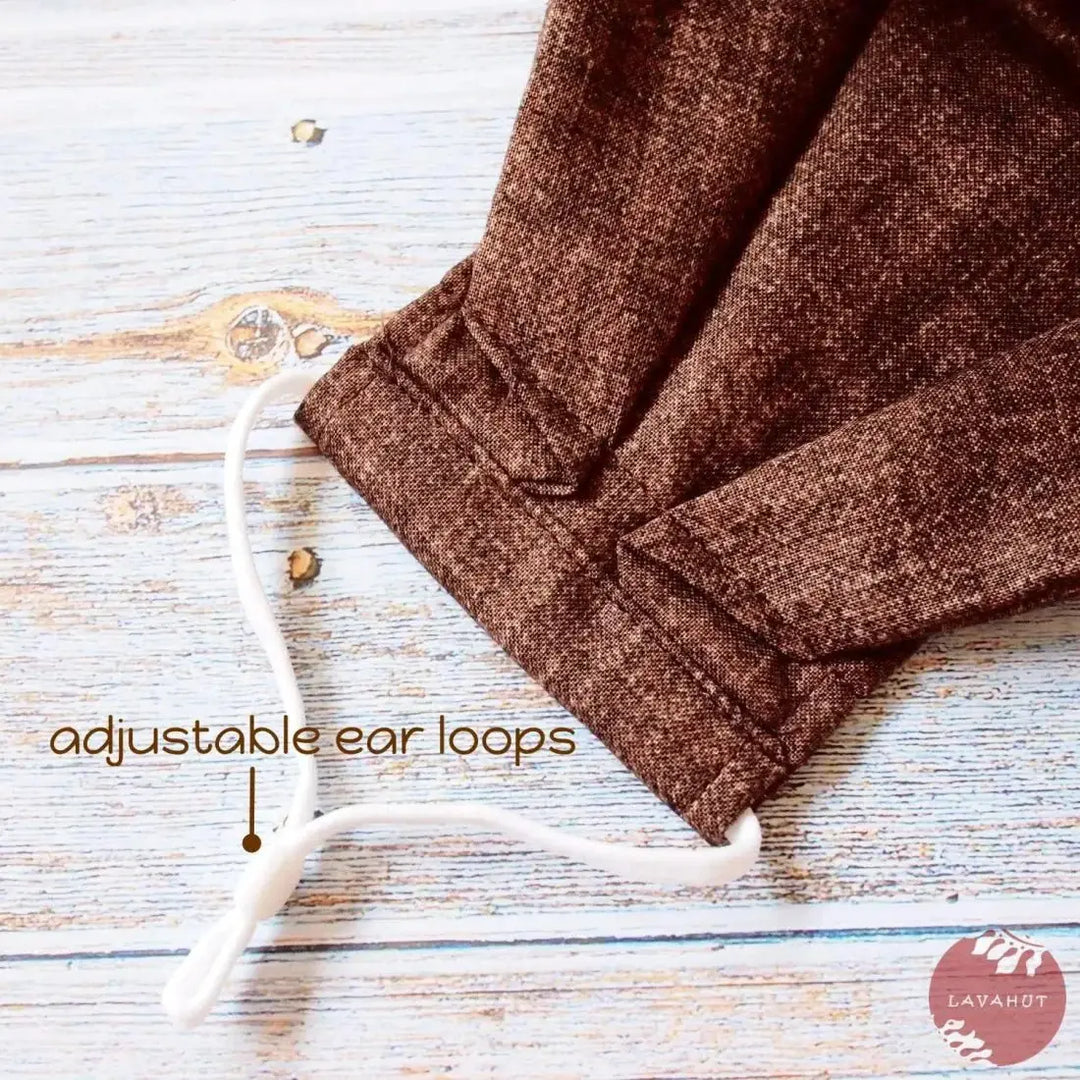 Antimicrobial Silvadur™ + Origami 3d Face Mask • Brown Chambray - Made in Hawaii