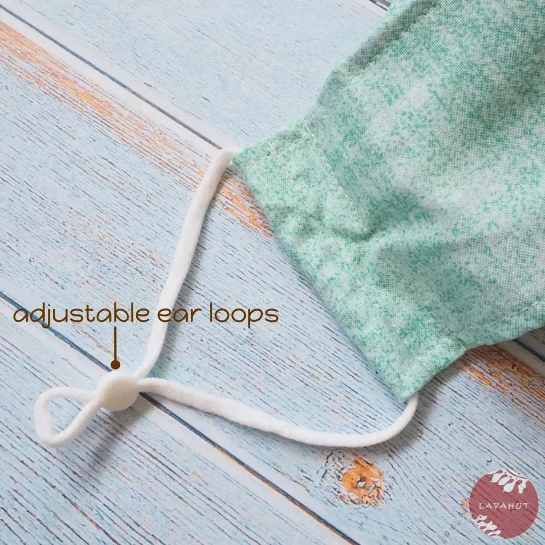 Antimicrobial Silvadur™ + Origami 3d Face Mask • Green Chambray - Made in Hawaii