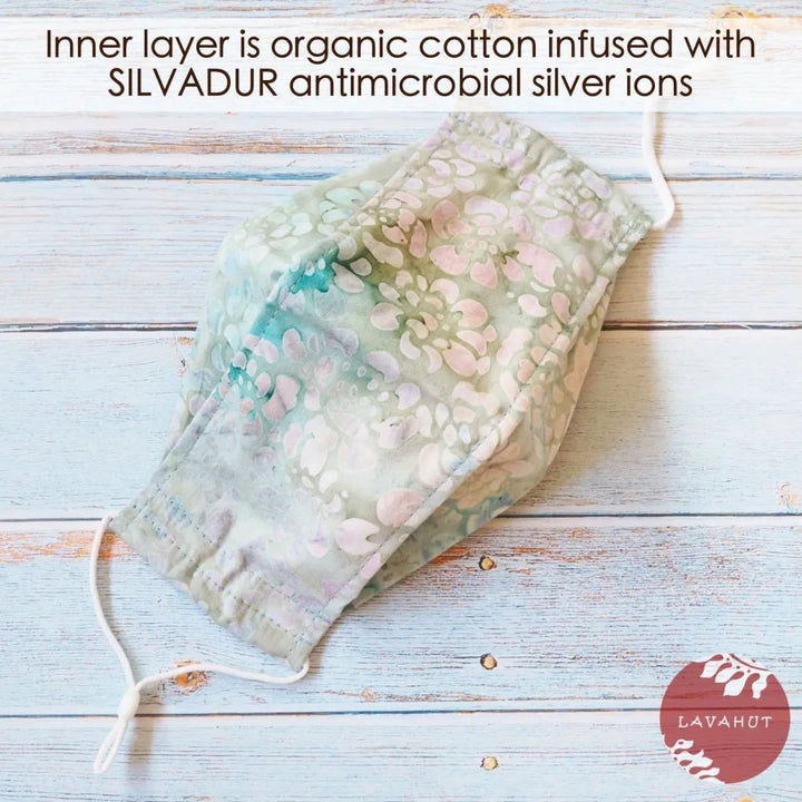 Antimicrobial SILVADUR™ + Origami 3D Face Mask • Green Eden – Authentic Hawaiian Face Mask by Lavahut