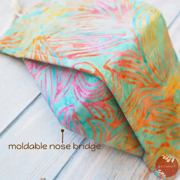 Antimicrobial Silvadur™ + Origami 3d Face Mask • Green Kauai - Made in Hawaii