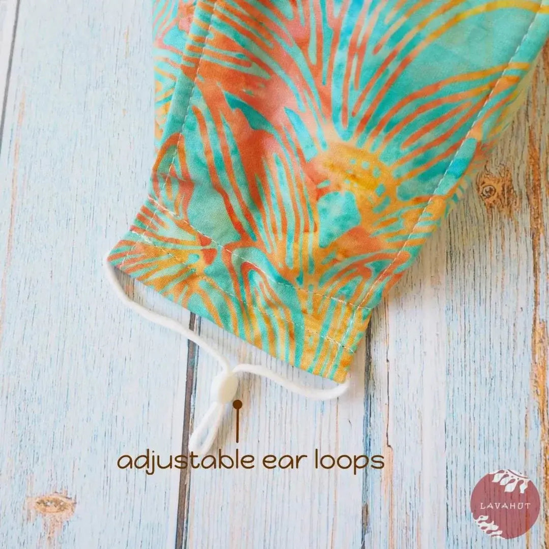 Antimicrobial Silvadur™ + Origami 3d Face Mask • Green Kauai - Made in Hawaii