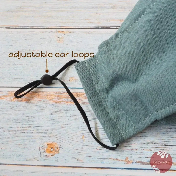 Antimicrobial Silvadur™ + Origami 3d Face Mask • Green Seafoam Solid - Made in Hawaii