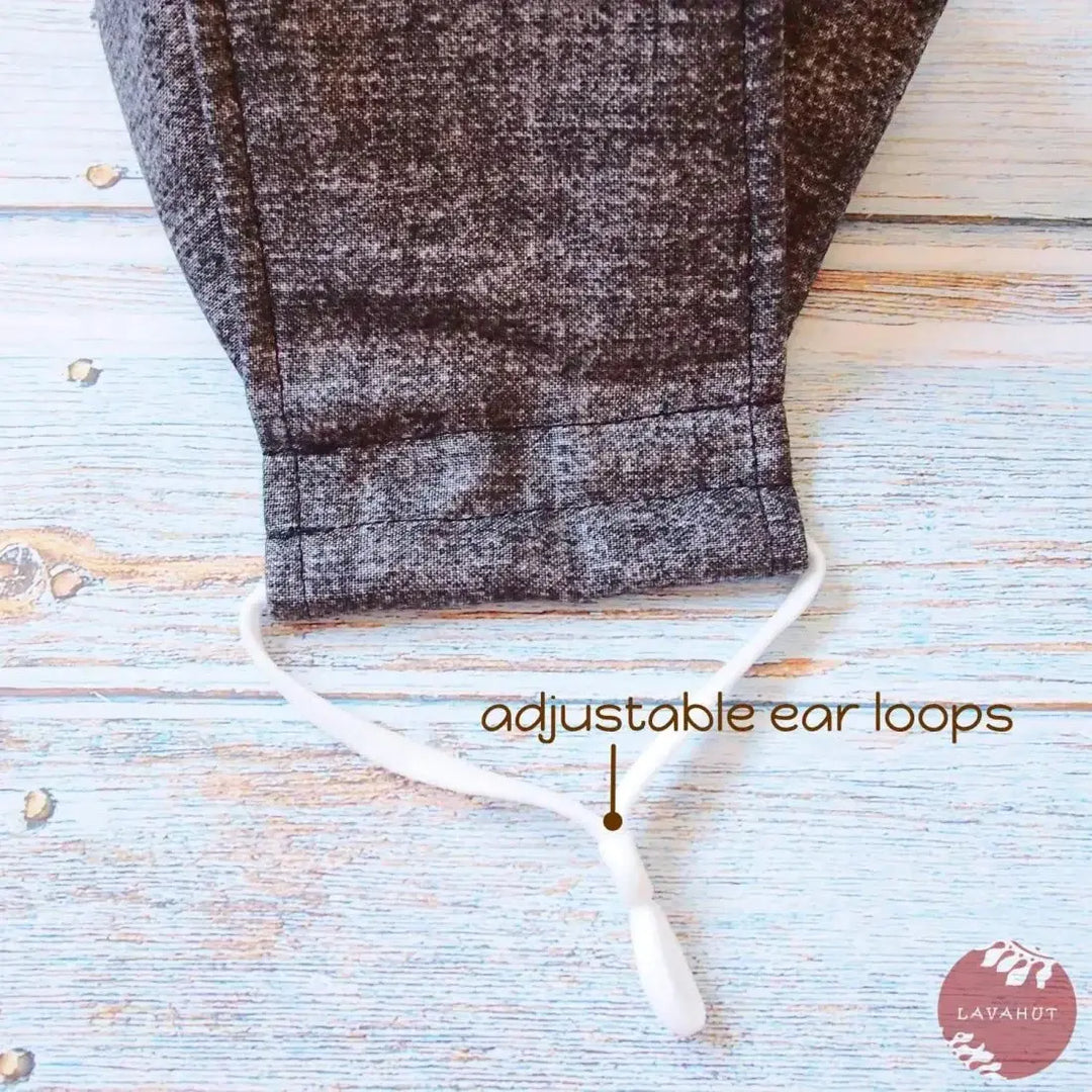 Antimicrobial Silvadur™ + Origami 3d Face Mask • Grey Chambray - Made in Hawaii