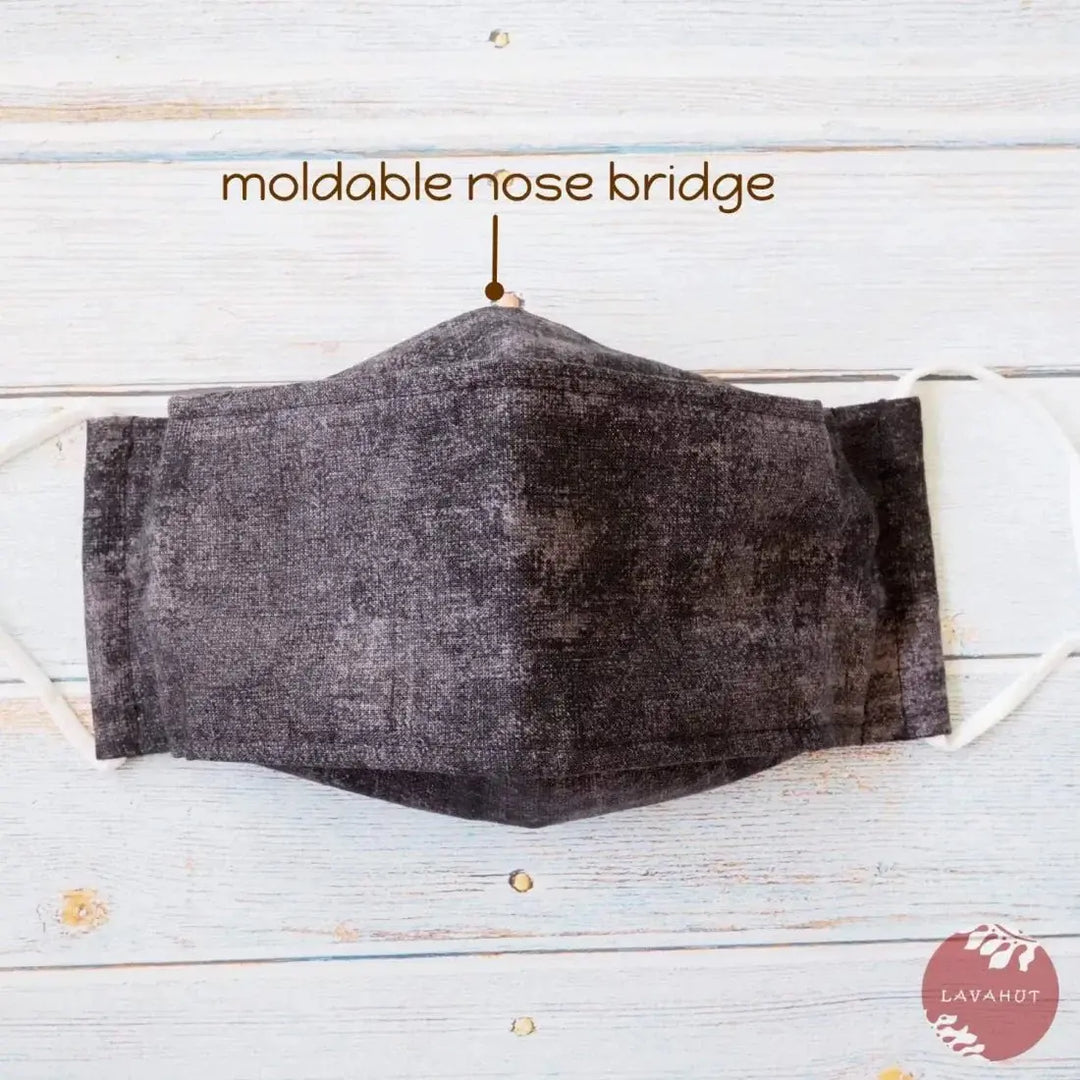 Antimicrobial Silvadur™ + Origami 3d Face Mask • Grey Gradient - Made in Hawaii
