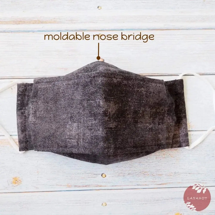 Antimicrobial Silvadur™ + Origami 3d Face Mask • Grey Gradient - Made in Hawaii