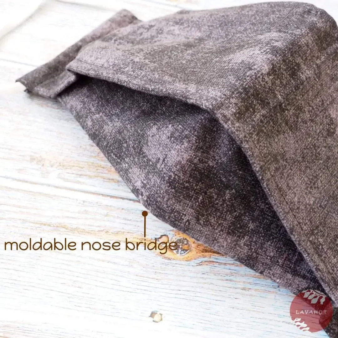 Antimicrobial Silvadur™ + Origami 3d Face Mask • Grey Gradient - Made in Hawaii