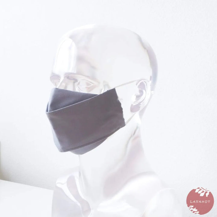 Antimicrobial Silvadur™ + Origami 3d Face Mask ?? Grey Solid - Made in Hawaii