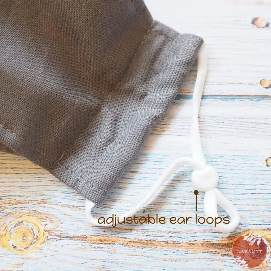 Antimicrobial Silvadur™ + Origami 3d Face Mask • Grey Solid - Made in Hawaii