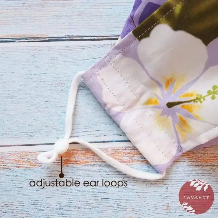Antimicrobial Silvadur™ + Origami 3d Face Mask • Lavender Oasis - Made in Hawaii