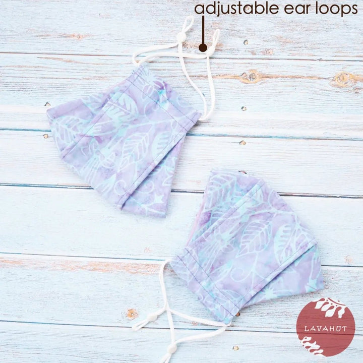 Antimicrobial SILVADUR™ + Origami 3D Face Mask • Lavender Vines – Authentic Hawaiian Face Mask by Lavahut