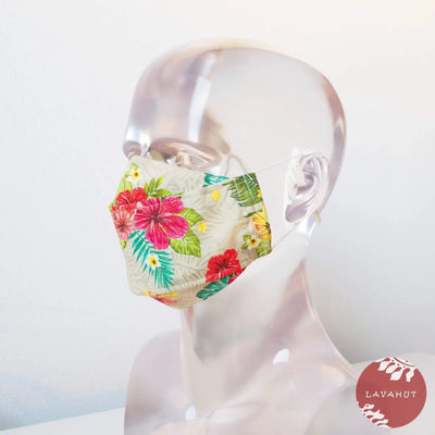 Antimicrobial Silvadur™ + Origami 3d Face Mask • Sand Tropics - Made In Hawaii