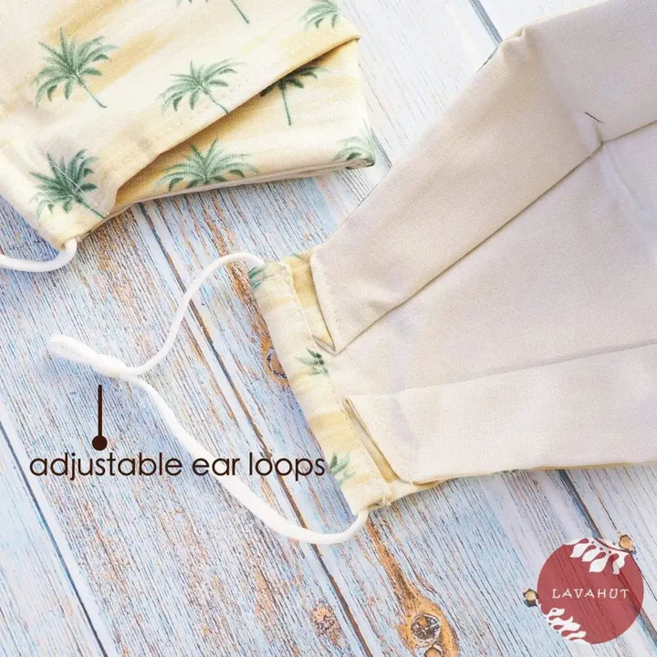 Antimicrobial Silvadur™ + Origami 3d Face Mask • Tan Coconut Grove - Made in Hawaii