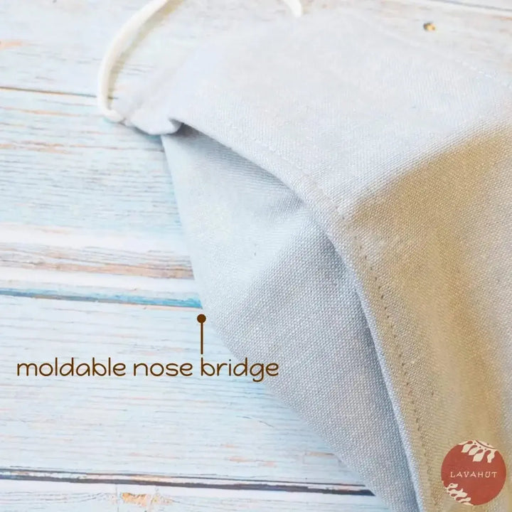 Antimicrobial Silvadur™ + Origami 3d Face Mask • Whitewashed Denim - Made in Hawaii