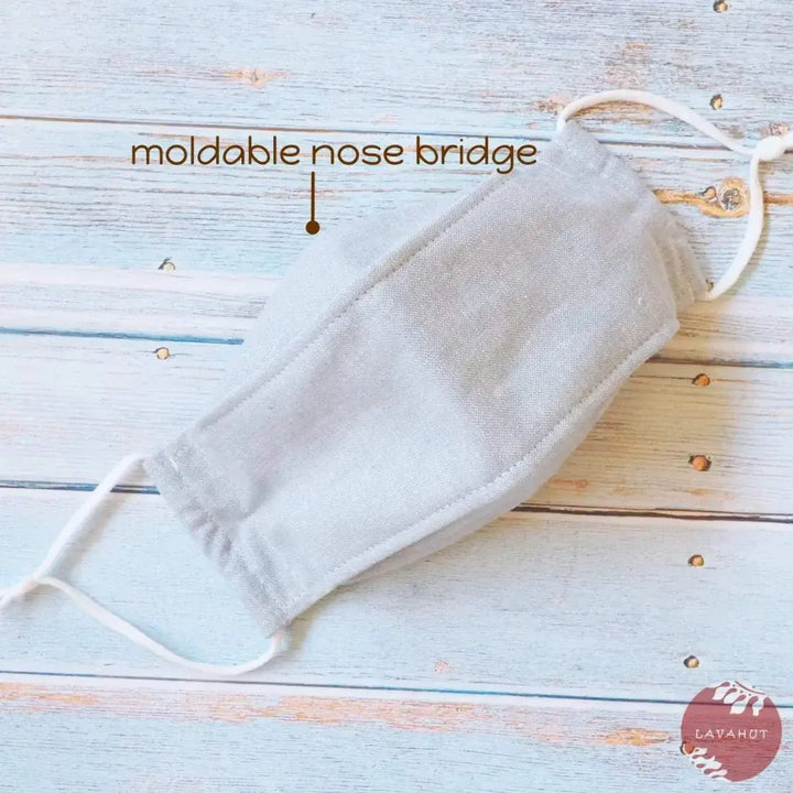 Antimicrobial Silvadur™ + Origami 3d Face Mask • Whitewashed Denim - Made in Hawaii