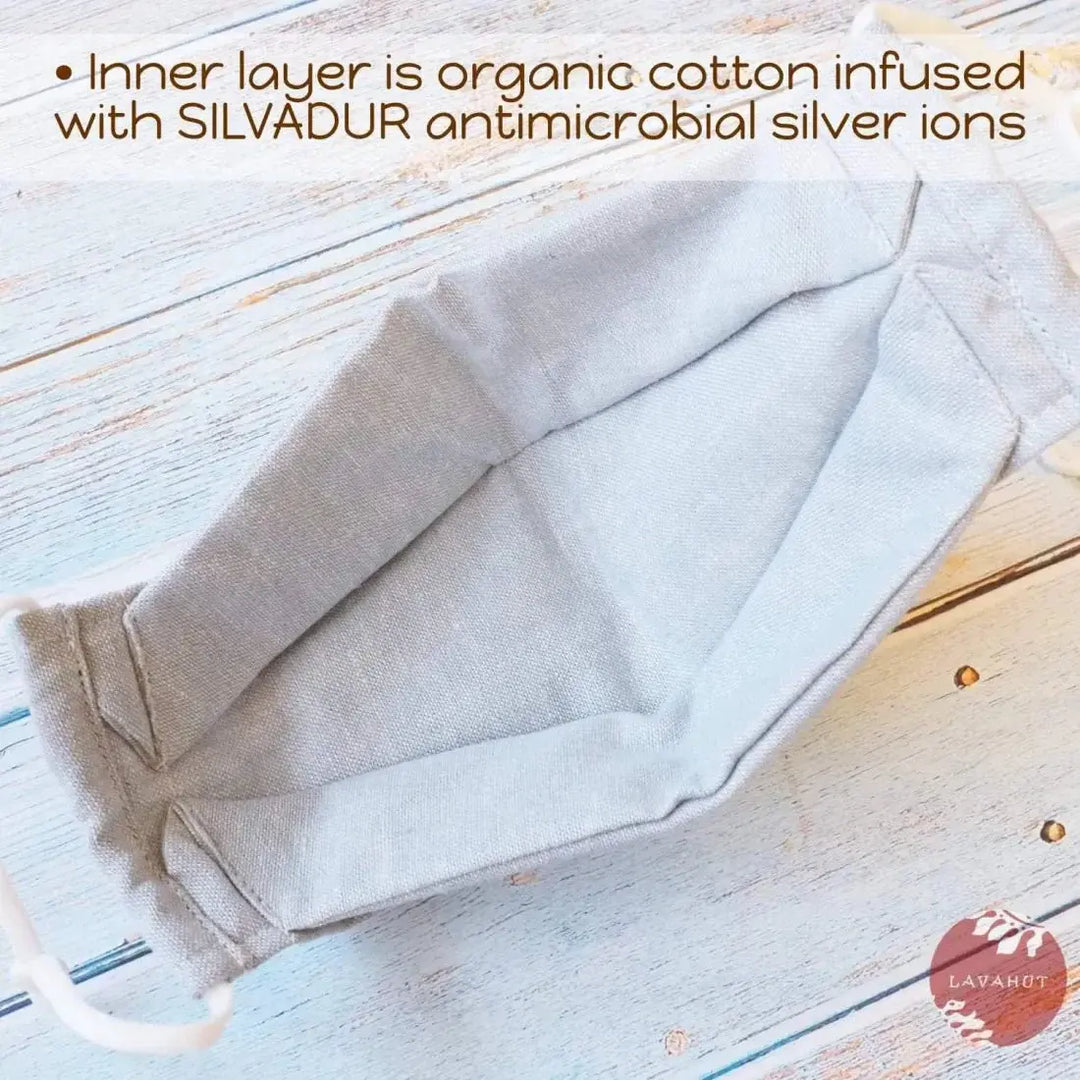 Antimicrobial Silvadur™ + Origami 3d Face Mask • Whitewashed Denim - Made in Hawaii