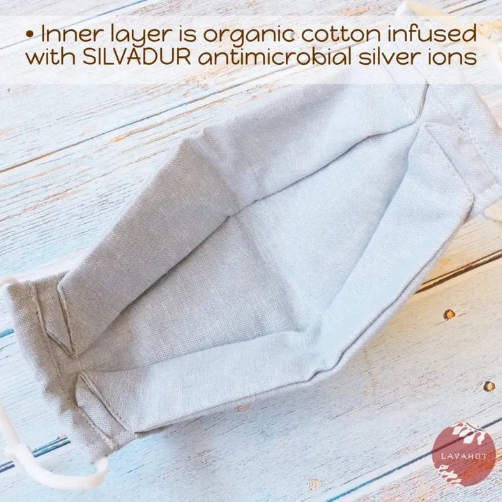 Antimicrobial Silvadur™ + Origami 3d Face Mask • Whitewashed Denim - Made in Hawaii