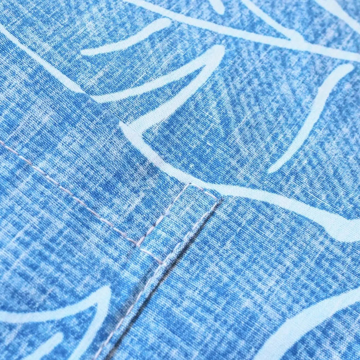 Aqua Ka'anapali Hawaiian REVERSE Shirt – Authentic Hawaiian Reverse Men's Shirts by Lavahut
