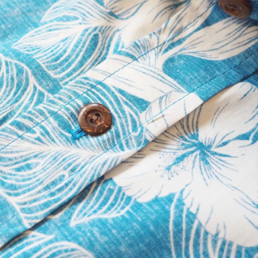 Aqua Moonlight Hawaiian Reverse Shirt - Made in Hawaii