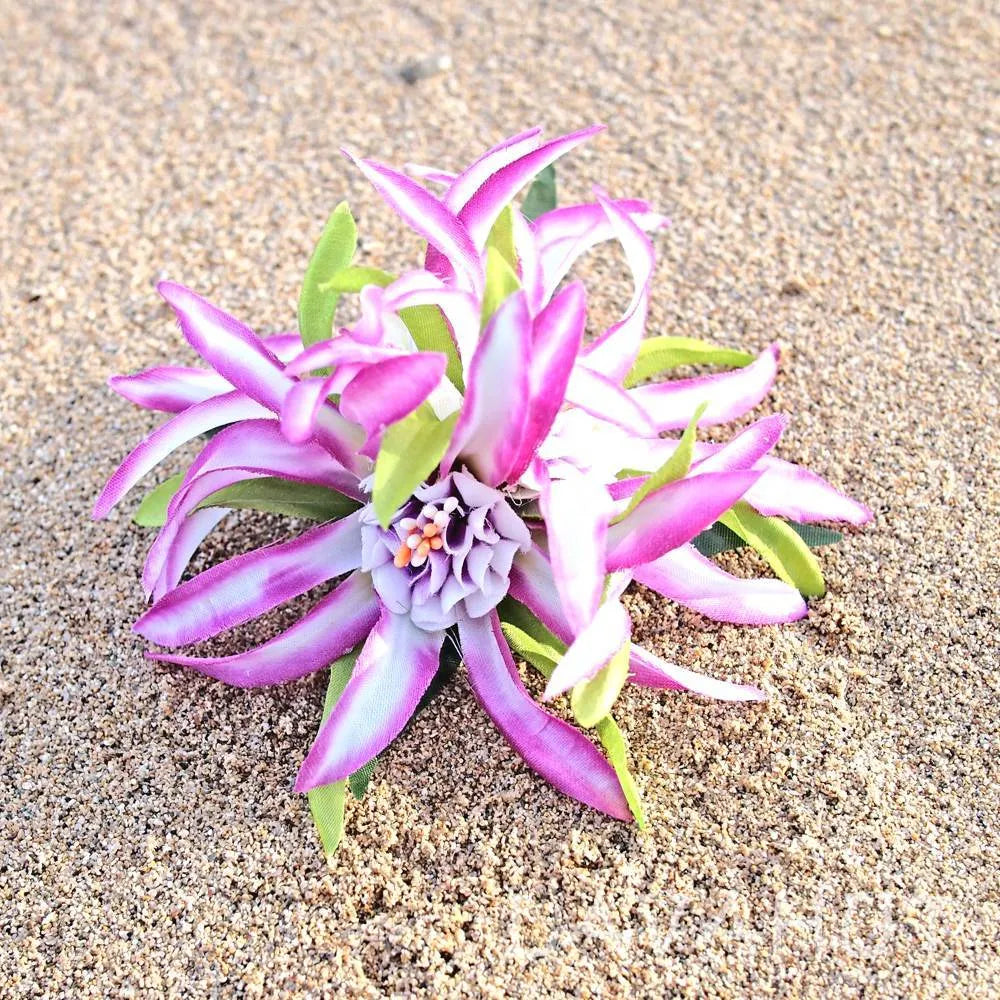 Aster Purple Hawaiian Flower Hair Clip - Made in Hawaii