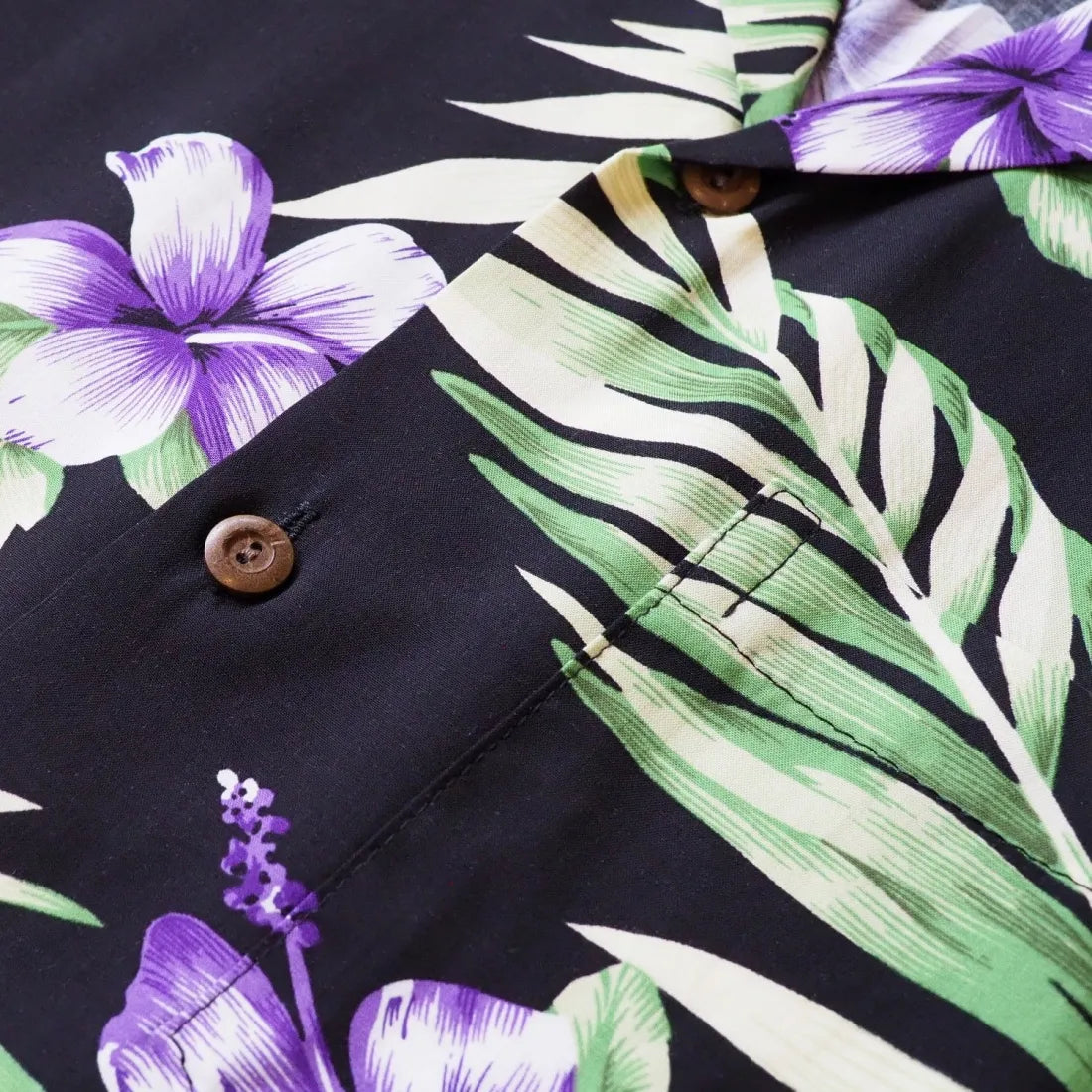 Atoll Black Hawaiian Rayon Shirt - Made In Hawaii