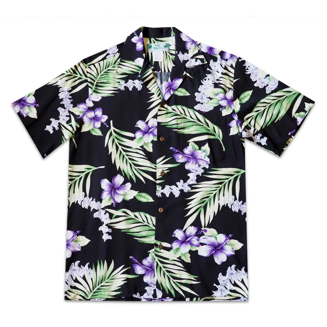 Atoll Black Hawaiian Rayon Shirt - Made in Hawaii