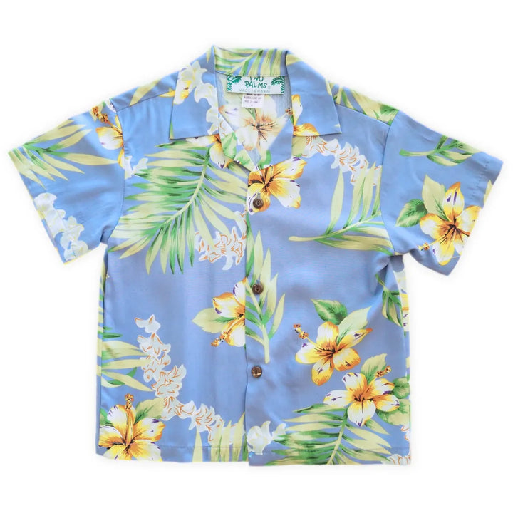 Atoll Blue Hawaiian Boy Shirt - Made in Hawaii