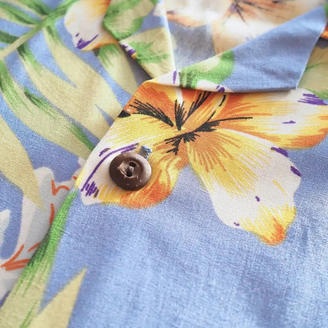 Atoll Blue Hawaiian Boy Shirt - Made in Hawaii