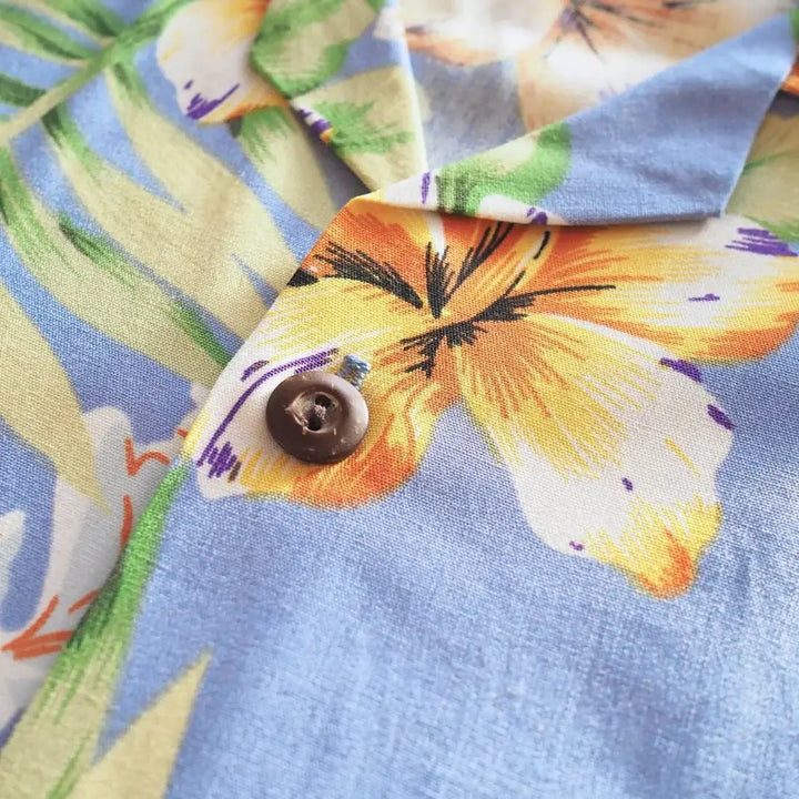 Atoll Blue Hawaiian Boy Shirt - Made in Hawaii