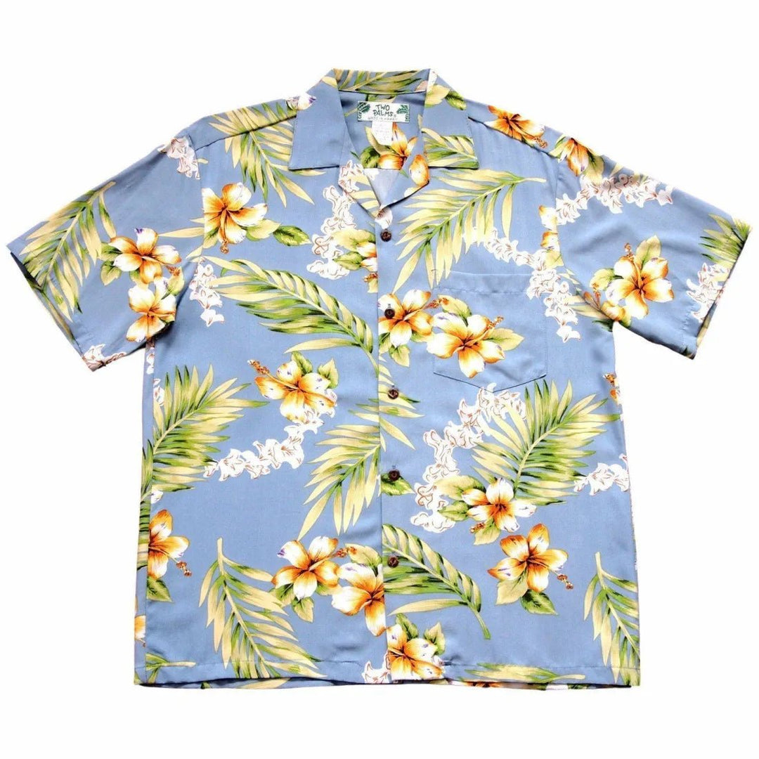Atoll Blue Hawaiian Rayon Shirt – Authentic Hawaiian Rayon Men's Shirts by Lavahut