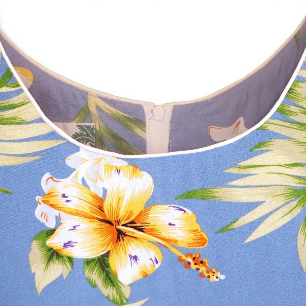 Atoll Blue Laka Hawaiian Dress – Authentic Hawaiian Women's Dress by Lavahut
