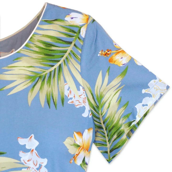 Atoll Blue Laka Hawaiian Dress - Made in Hawaii