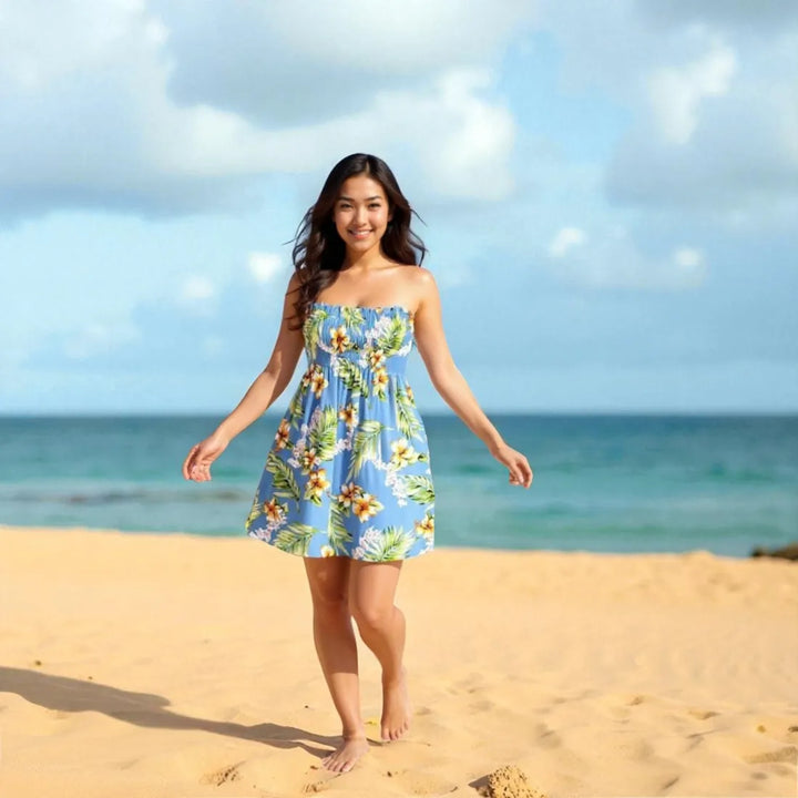 Atoll Blue Moonkiss Hawaiian Dress - Made in Hawaii