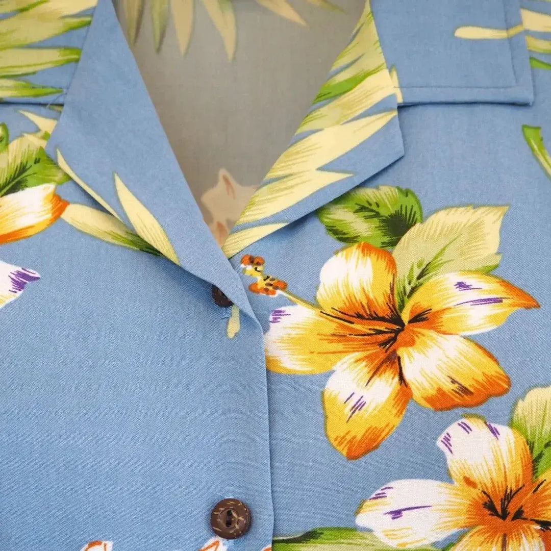 Atoll Blue Women’s Hawaiian Sleeveless Top - Made in Hawaii