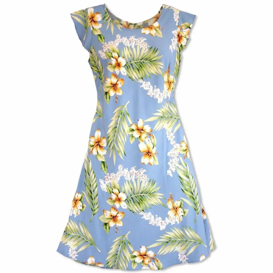 Atoll Blue XOXO Hawaiian Dress for Effortless Style – Lavahut