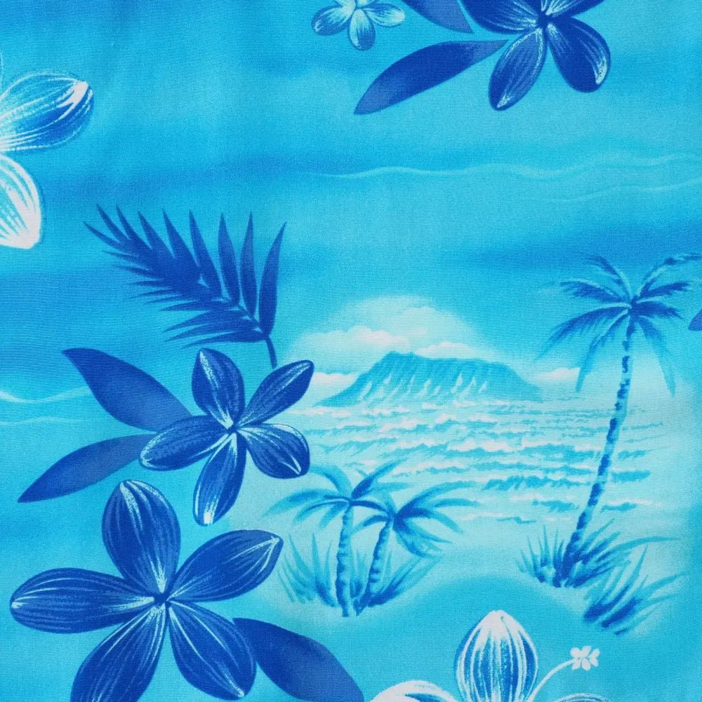 Aurora Blue Short Hawaiian Tank Dress – Authentic Hawaiian Women's Dress by Lavahut