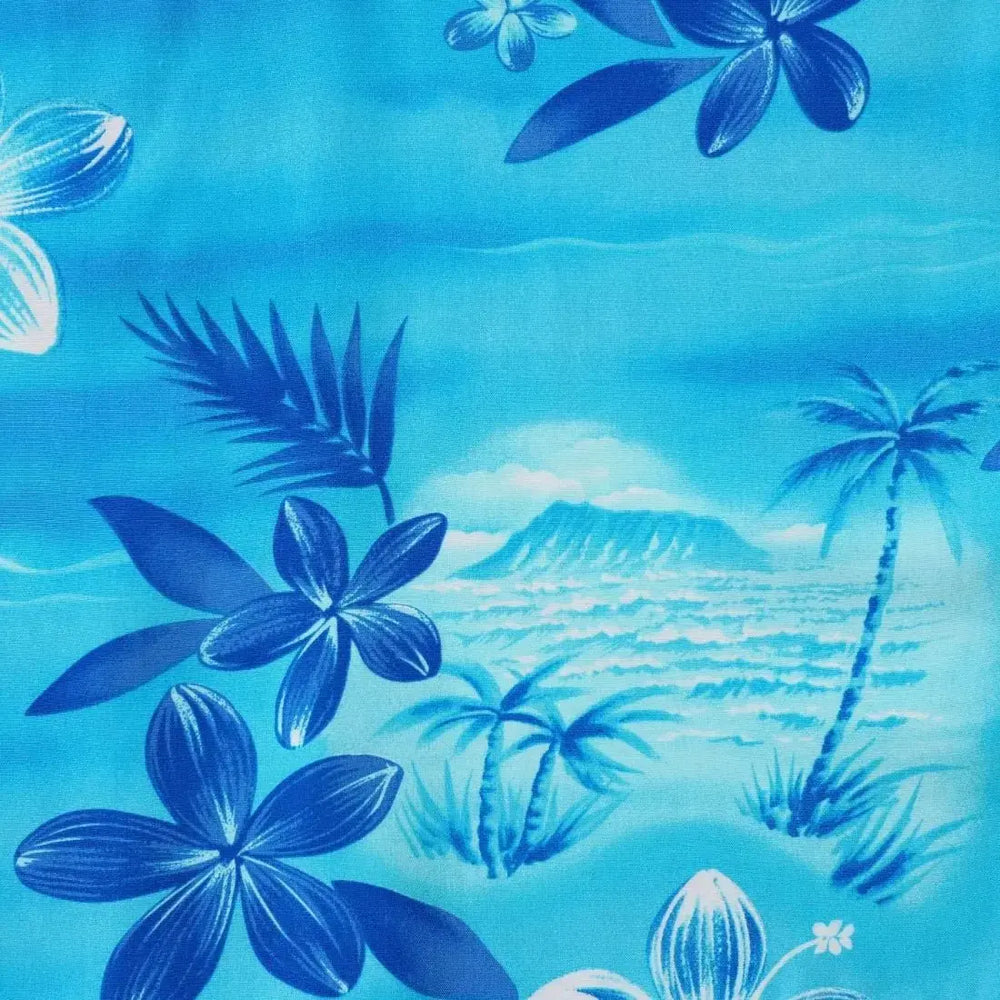 Aurora Blue Short Hawaiian Tank Dress Made in Hawaii