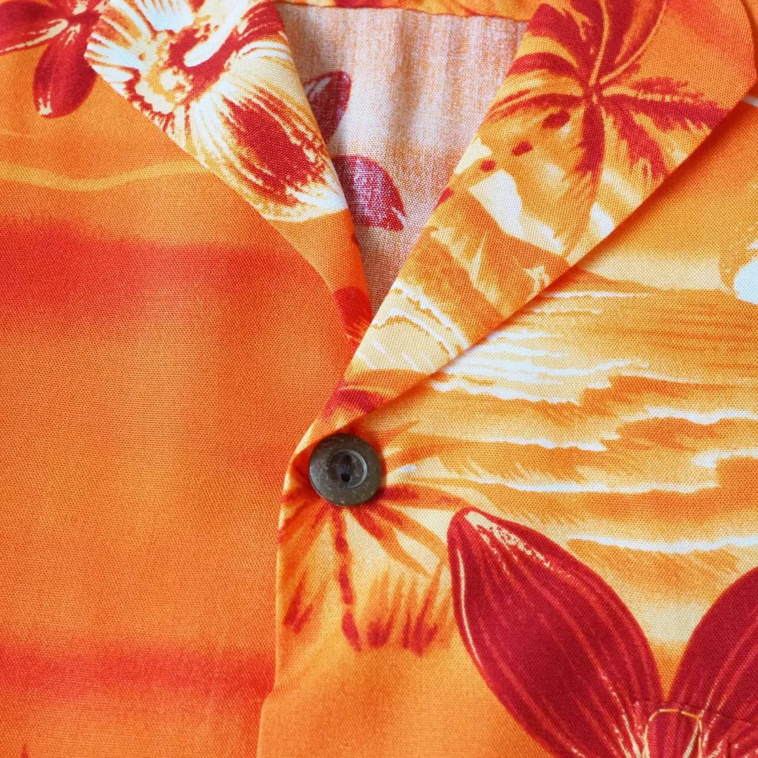 Aurora Orange Hawaiian Boy Shirt - Made in Hawaii