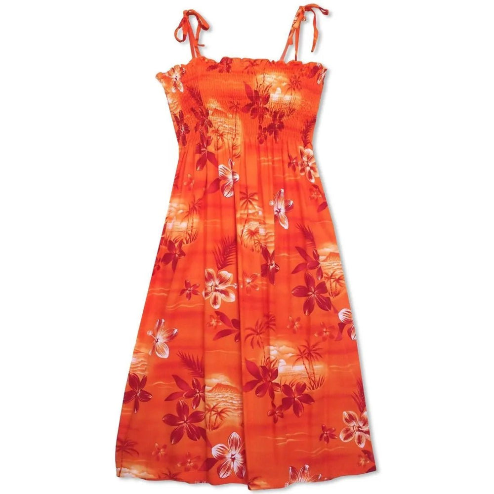 Aurora Orange Moonkiss Hawaiian Dress – Authentic Hawaiian Short Dresses by Lavahut