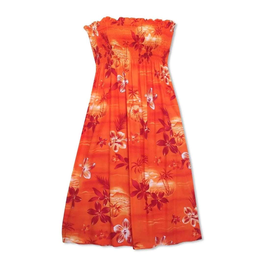 Aurora Orange Moonkiss Hawaiian Dress - Made in Hawaii