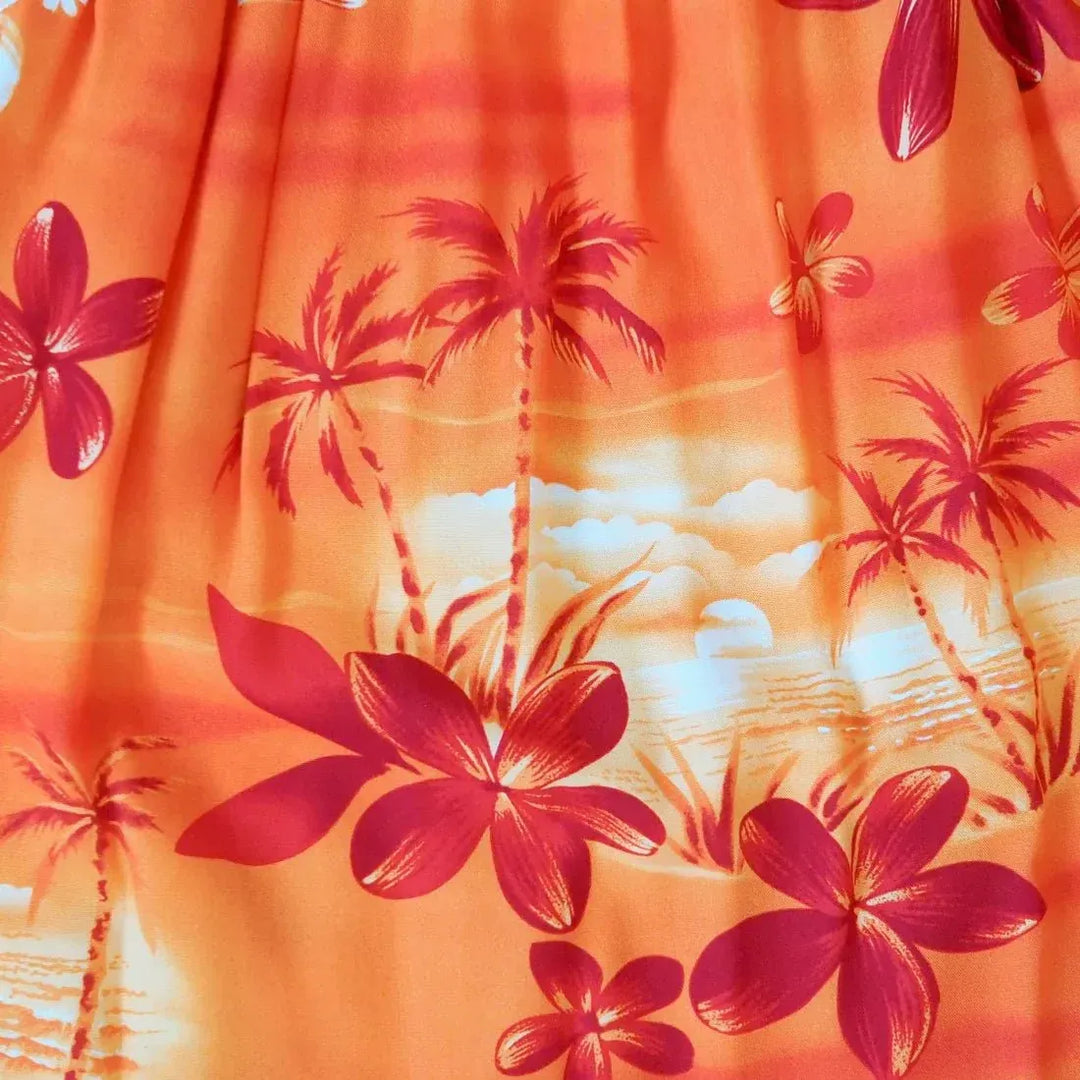 Aurora Orange Sunkiss Hawaiian Girl Dress for Kids XS (6 mo Aurora Orange Sunkiss Hawaiian Girl Dress for Kids XS (6 mo