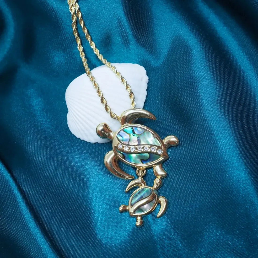 Aurora Sea Turtle Pendant Hawaiian Necklace – Authentic Hawaiian Necklaces by Lavahut