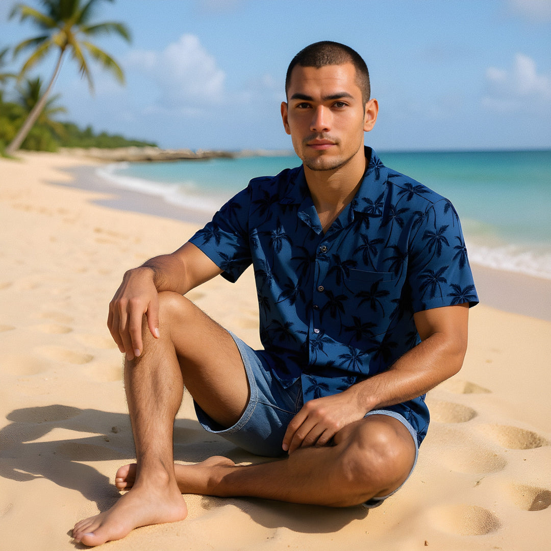 Balmy Black Hawaiian Rayon Shirt Made in Hawaii