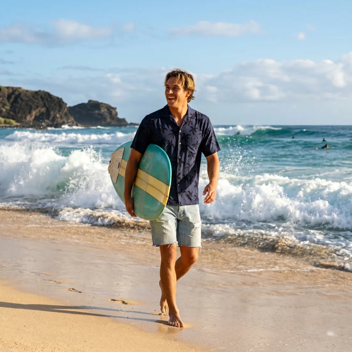 Balmy Black Hawaiian Rayon Shirt - Made in Hawaii